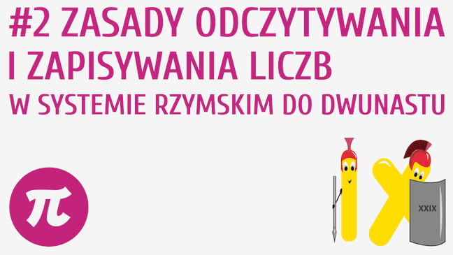 Zasady odczytywania i zapisywania liczb w systemie rzymskim do dwunastu