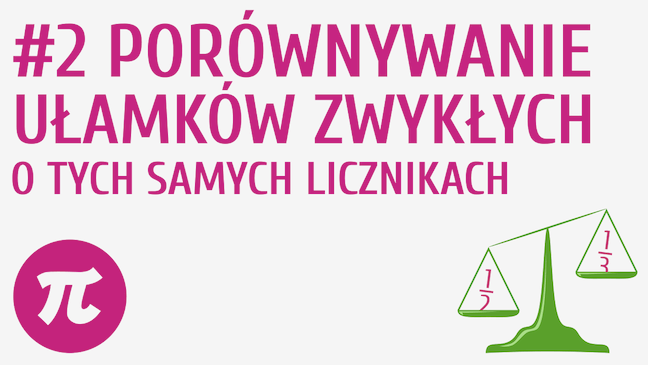 Porównywanie ułamków zwykłych o tych samych licznikach