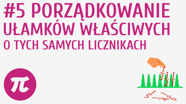 Porządkowanie ułamków właściwych o takich samych licznikach