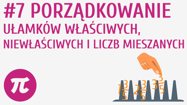 Porządkowanie ułamków właściwych, niewłaściwych i liczb mieszanych