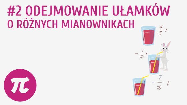 Odejmowanie ułamków o różnych mianownikach