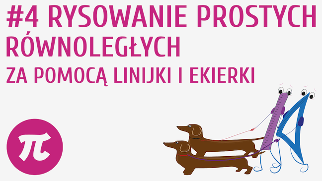 Rysowanie prostych równoległych za pomocą linijki i ekierki