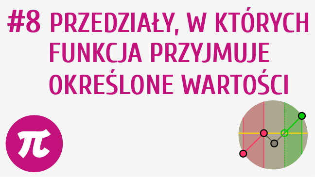 Przedziały, w których funkcja przyjmuje określone wartości