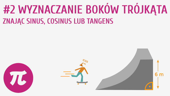 Wyznaczanie boków trójkąta znając sinus, cosinus lub tangens