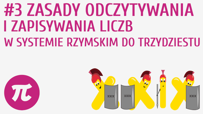 Zasady odczytywania i zapisywania liczb w systemie rzymskim do trzydziestu