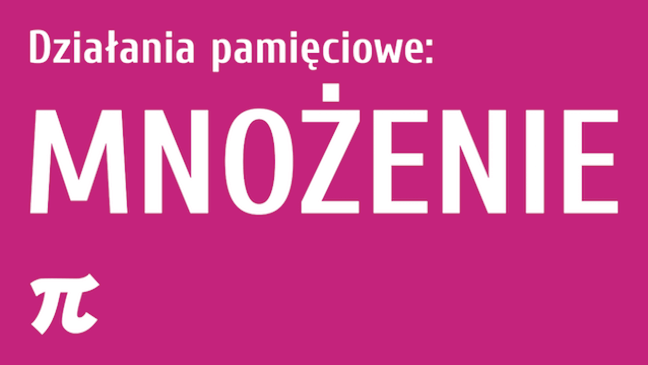 Działania pamięciowe - mnożenie