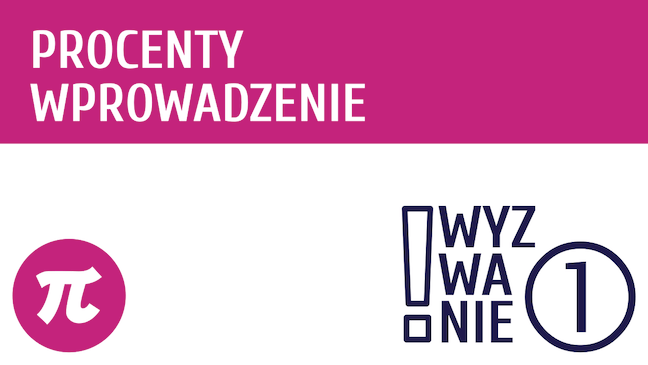 WYZWANIE ① Procenty - wprowadzenie