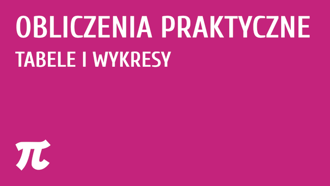 Obliczenia praktyczne - tabele i wykresy