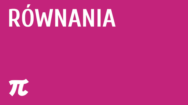 Równania